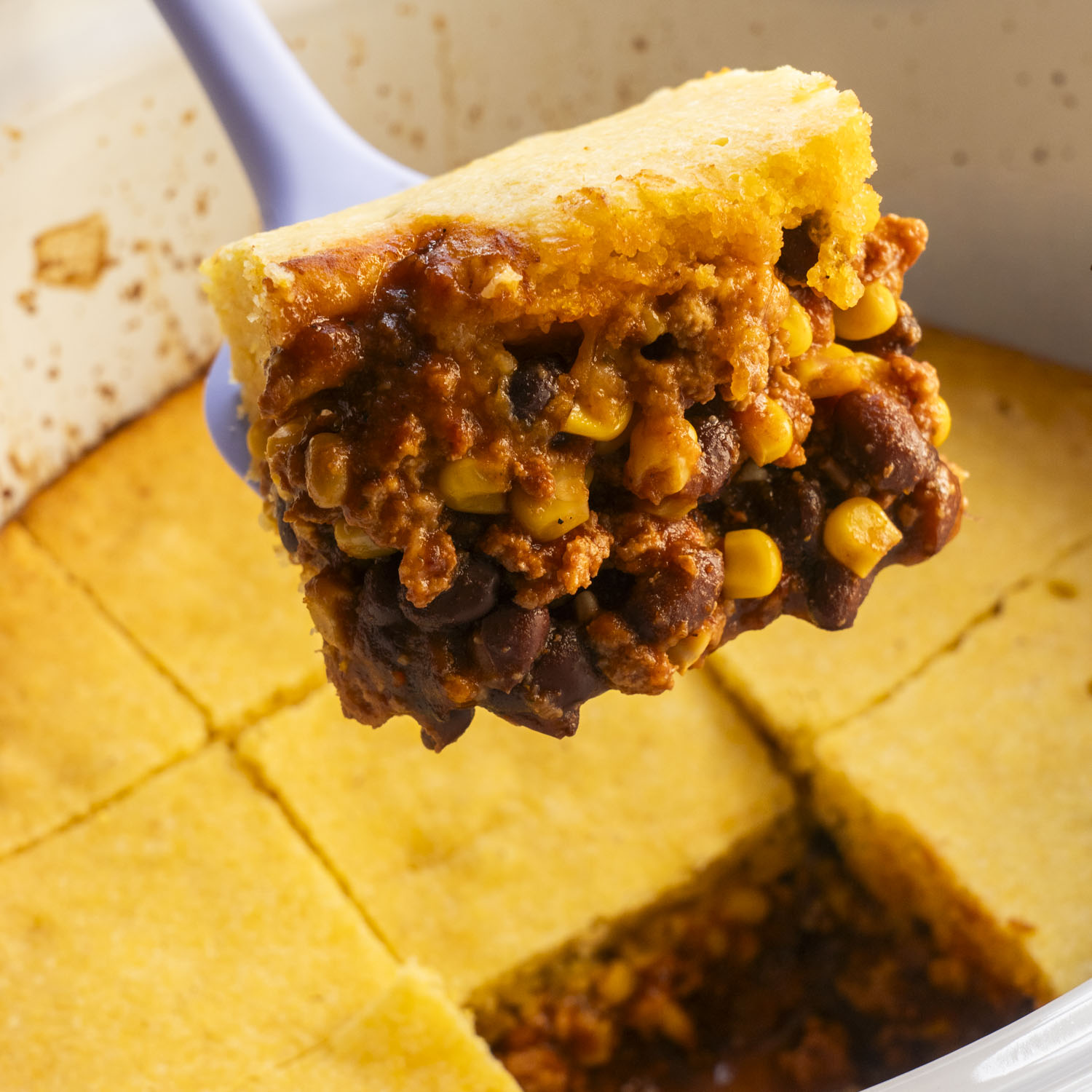 Fix-and-Forget Crockpot Turkey Enchilada with Cornbread